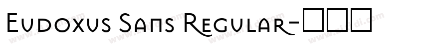 Eudoxus Sans Regular字体转换